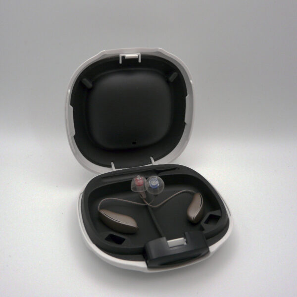 Oticon Intiga refurbished hearing aids, for sale.