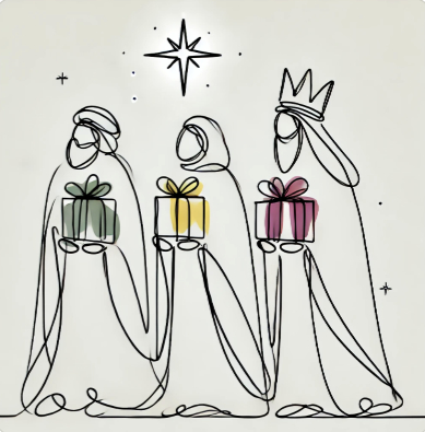 Three wise men bearing refurbished hearing aids